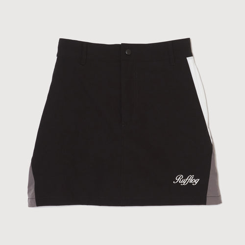 MULTI COLOR NYLON TRACK SKIRT BLACK