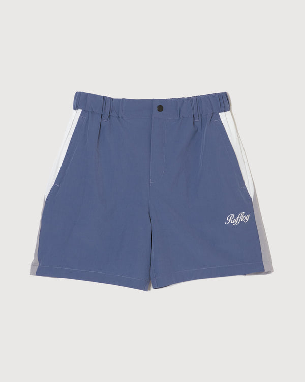 MULTI COLOR NYLON TRACK SHORTS BLUE