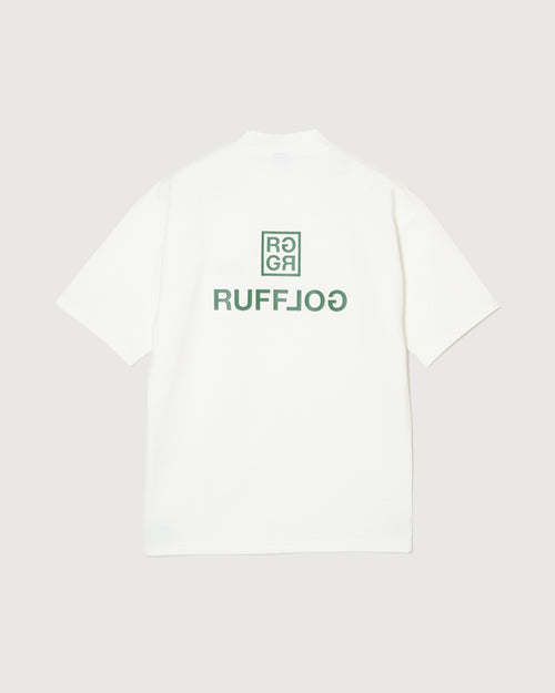 SQUARE LOGO S/S MOCK NECK TEE WHITE
