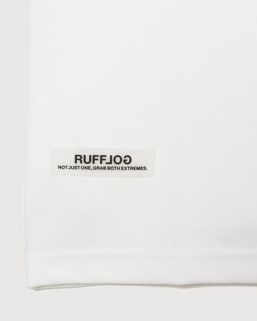 SQUARE LOGO S/S MOCK NECK TEE WHITE