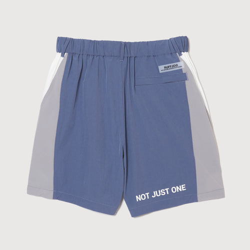 MULTI COLOR NYLON TRACK SHORTS BLUE