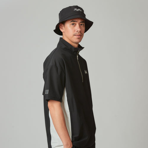 HALF ZIP S/S PULLOVER BLACK