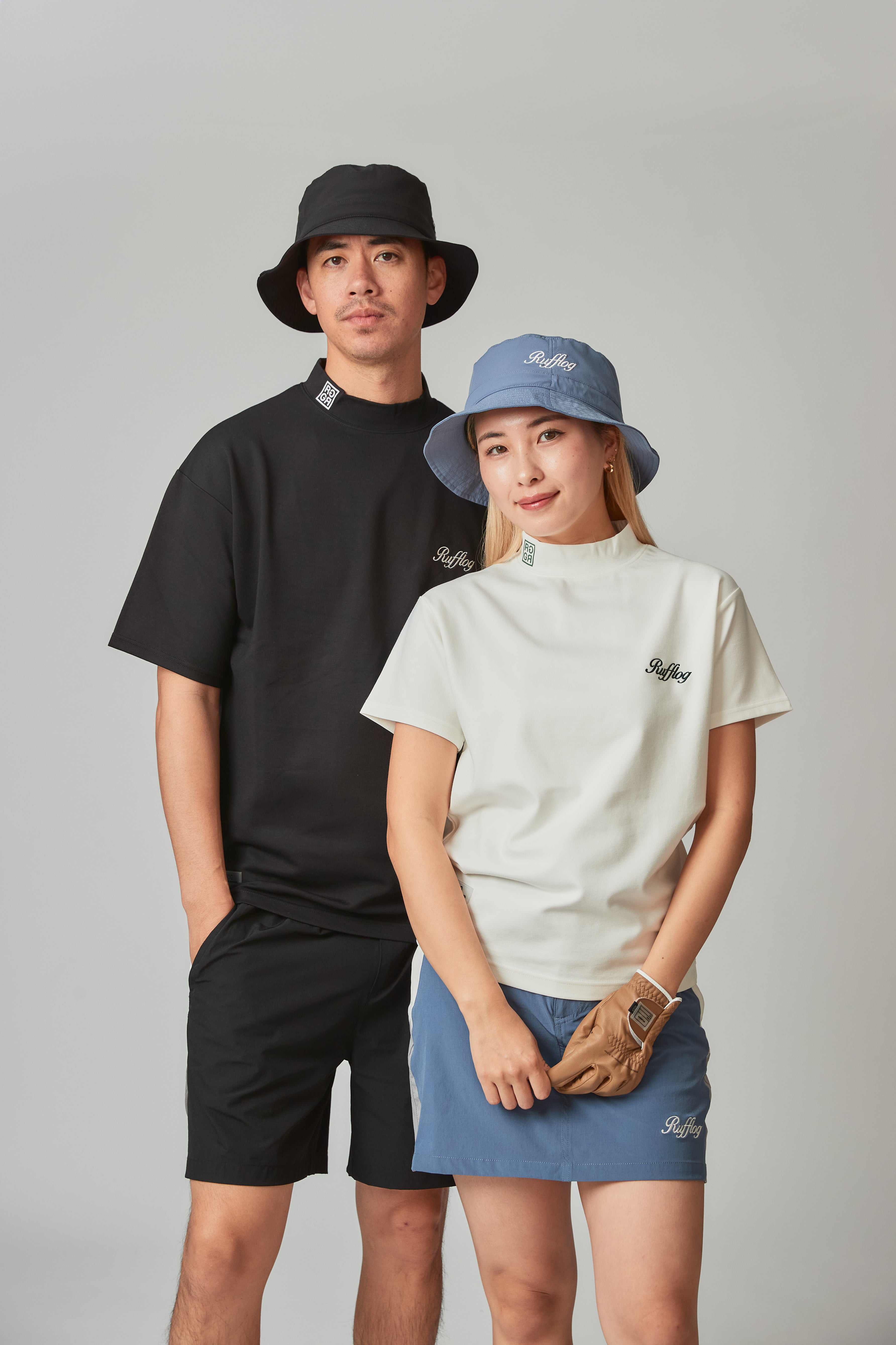 レディースウェア RUFFLOG SQUARE RG LOGO MOCK TEE WOMENs S SQUARE LOGO S/S MOCK NECK TEE WHITE – RUFFLOG