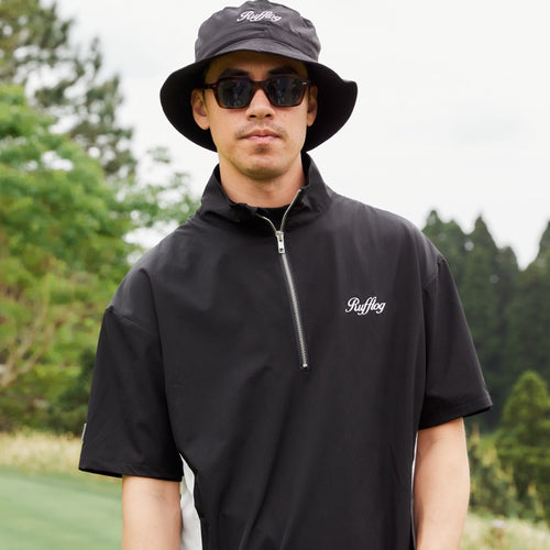 HALF ZIP S/S PULLOVER BLACK