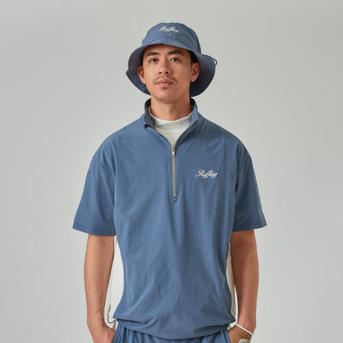 HALF ZIP S/S PULLOVER BLUE