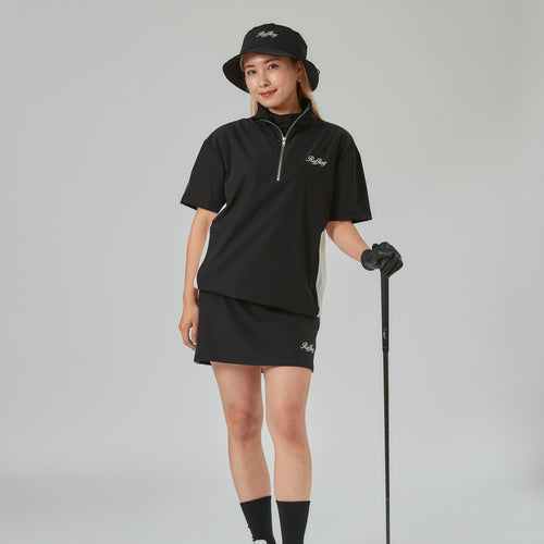 HALF ZIP S/S PULLOVER BLACK