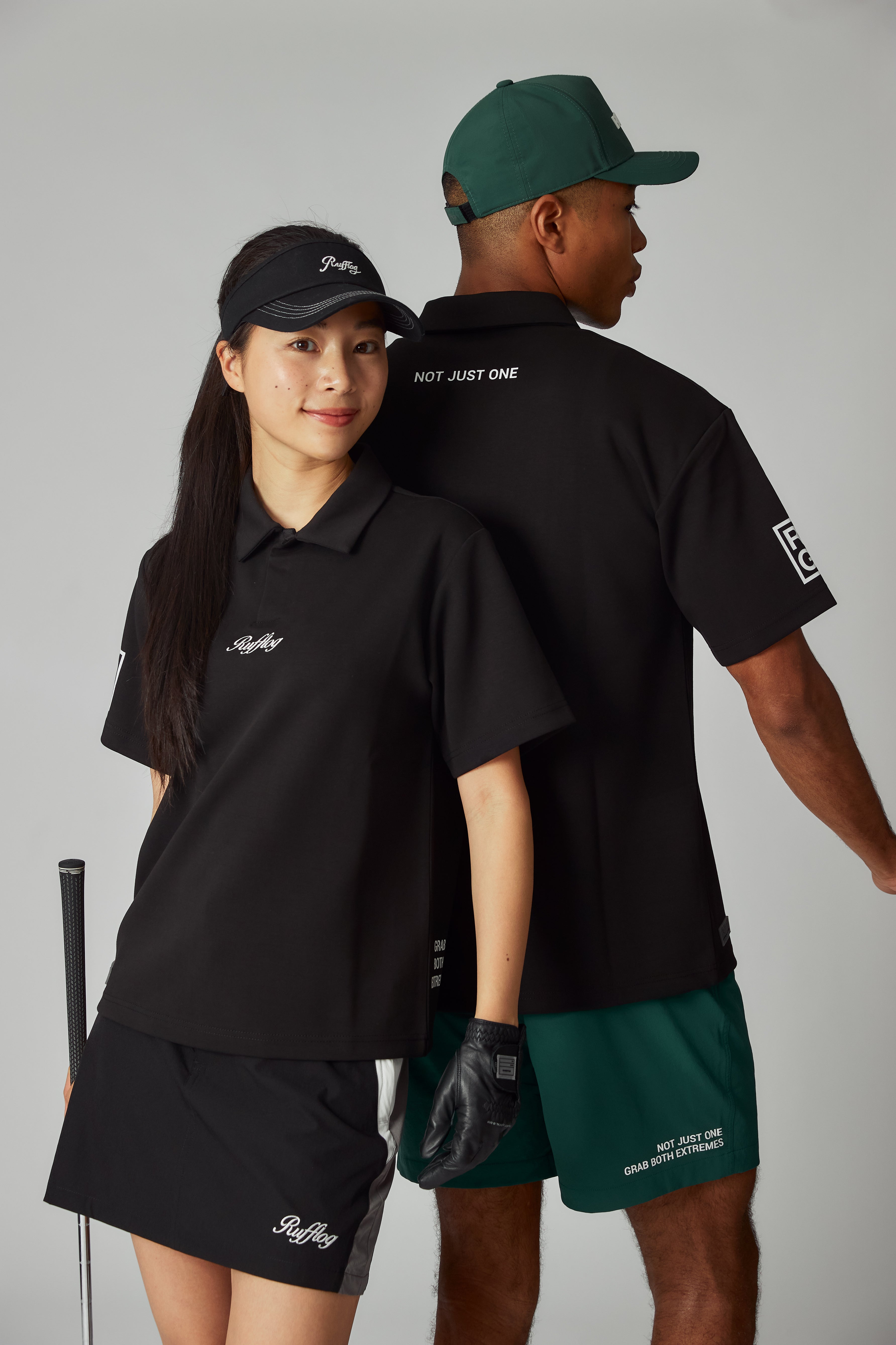 WARM R LOGO S/S POLO BLACK – RUFFLOG