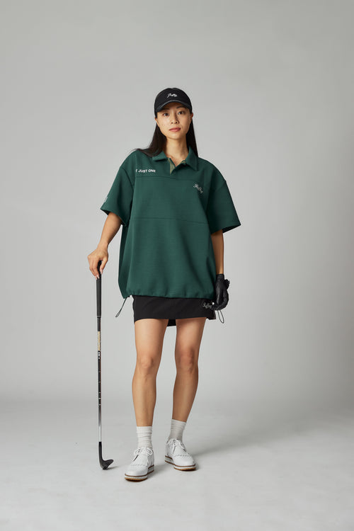 OVER SIZE SQUARE LOGO S/S POLO GREEN
