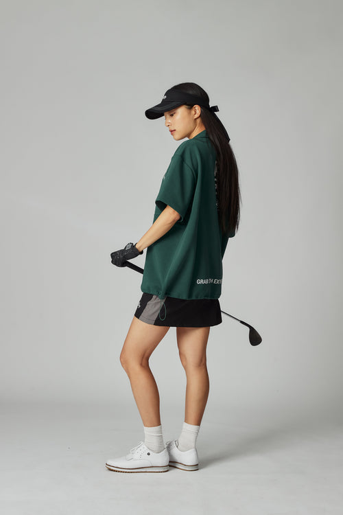 OVER SIZE SQUARE LOGO S/S POLO GREEN
