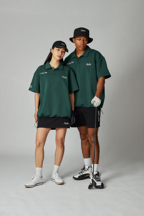 OVER SIZE SQUARE LOGO S/S POLO GREEN