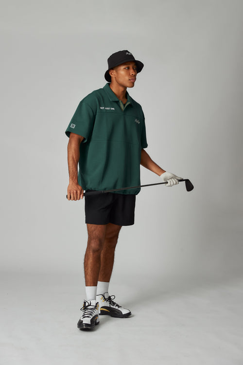 OVER SIZE SQUARE LOGO S/S POLO GREEN