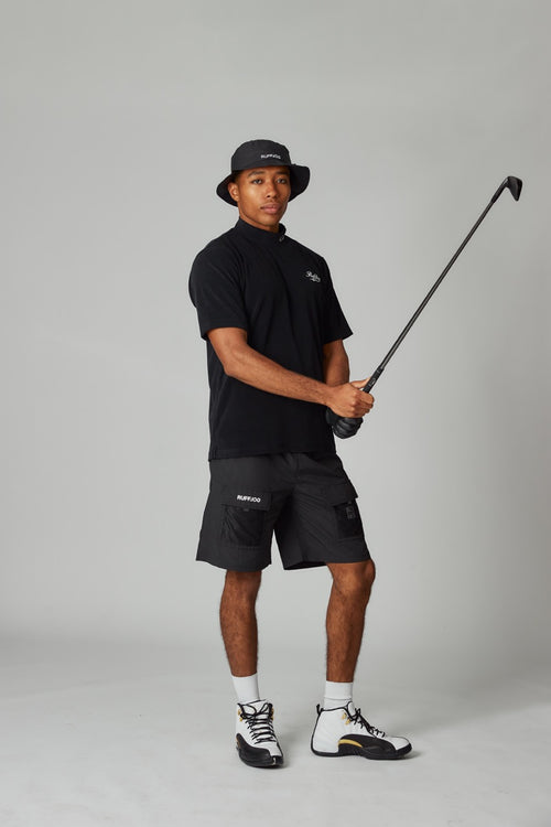RUFFLOG×ELECTRIC WATERPROOF PACKABLE HAT BLACK