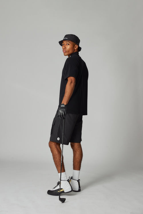 RUFFLOG×ELECTRIC BREATHABLE PILE MOCK NECK BLACK