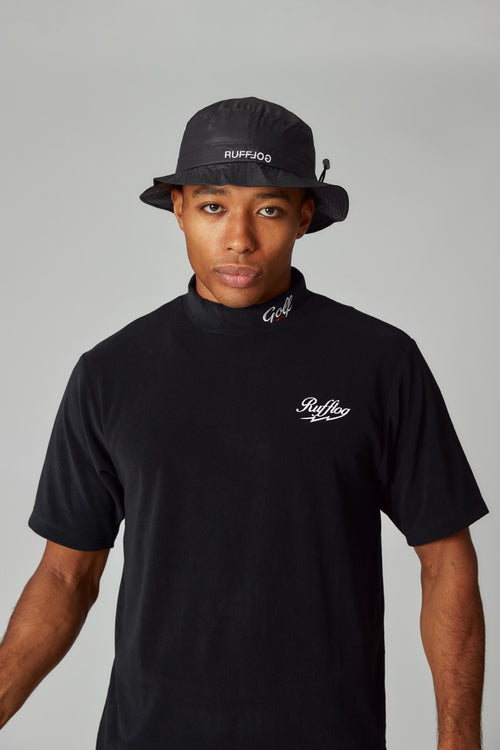 RUFFLOG×ELECTRIC BREATHABLE PILE MOCK NECK BLACK