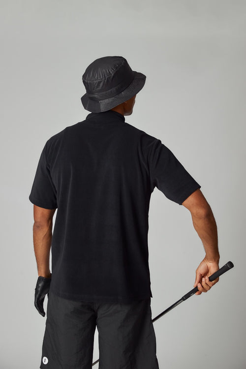 RUFFLOG×ELECTRIC BREATHABLE PILE MOCK NECK BLACK
