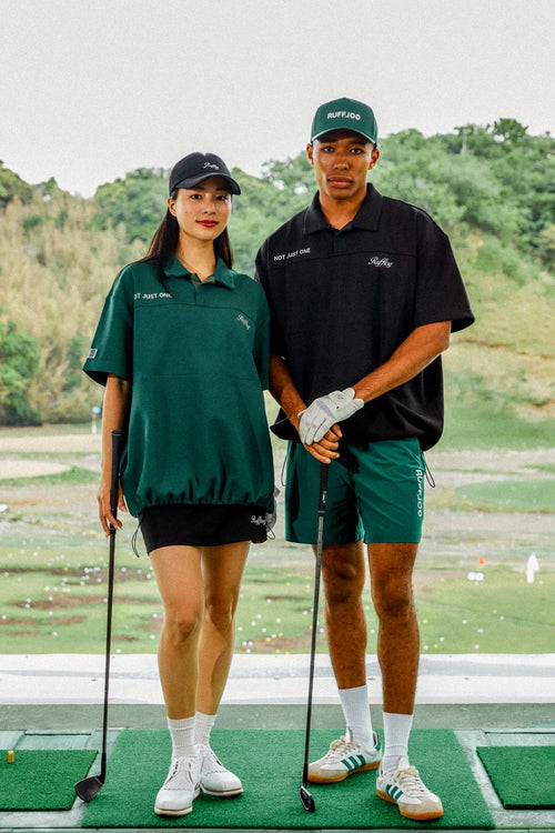 OVER SIZE SQUARE LOGO S/S POLO GREEN