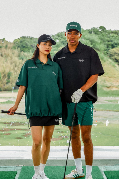 OVER SIZE SQUARE LOGO S/S POLO GREEN