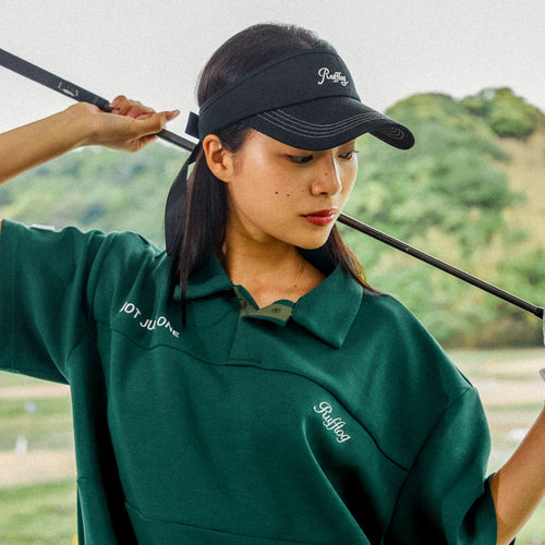 OVER SIZE SQUARE LOGO S/S POLO GREEN