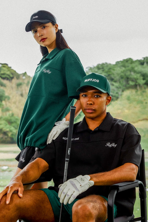 OVER SIZE SQUARE LOGO S/S POLO GREEN