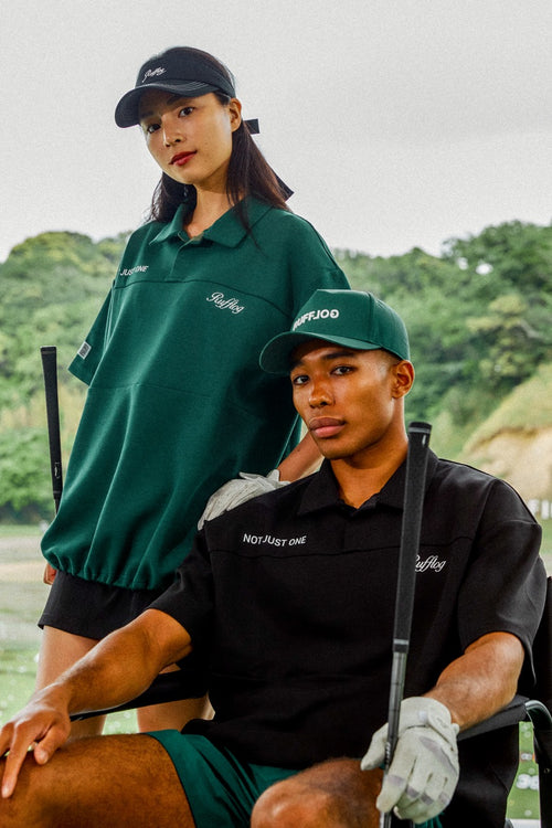 OVER SIZE SQUARE LOGO S/S POLO GREEN