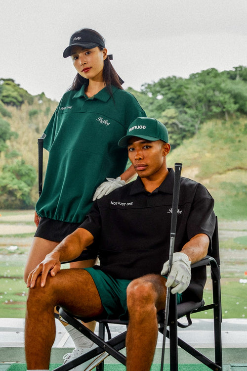 OVER SIZE SQUARE LOGO S/S POLO GREEN