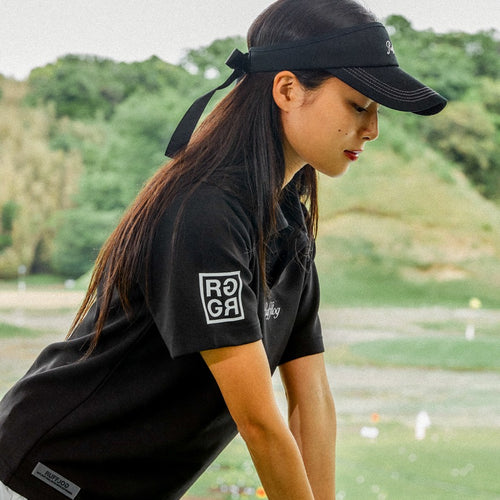 WARM R LOGO S/S POLO BLACK