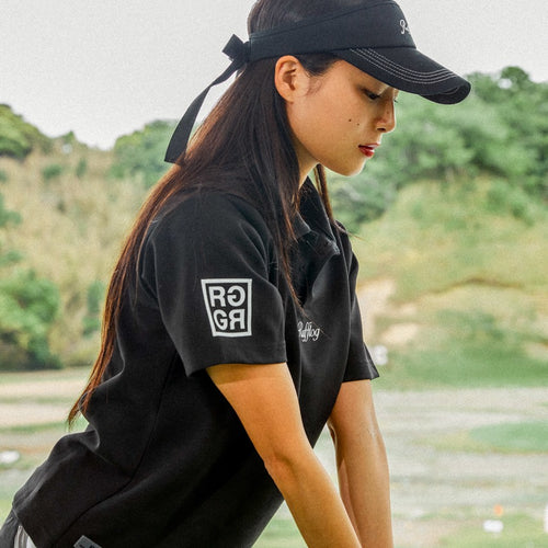 WARM R LOGO S/S POLO BLACK