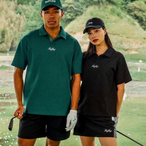 WARM R LOGO S/S POLO BLACK