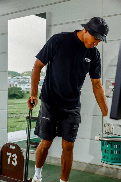 RUFFLOG×ELECTRIC WATERPROOF PACKABLE HAT BLACK