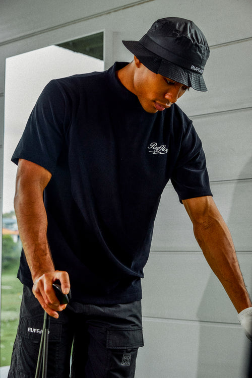 RUFFLOG×ELECTRIC WATERPROOF PACKABLE HAT BLACK