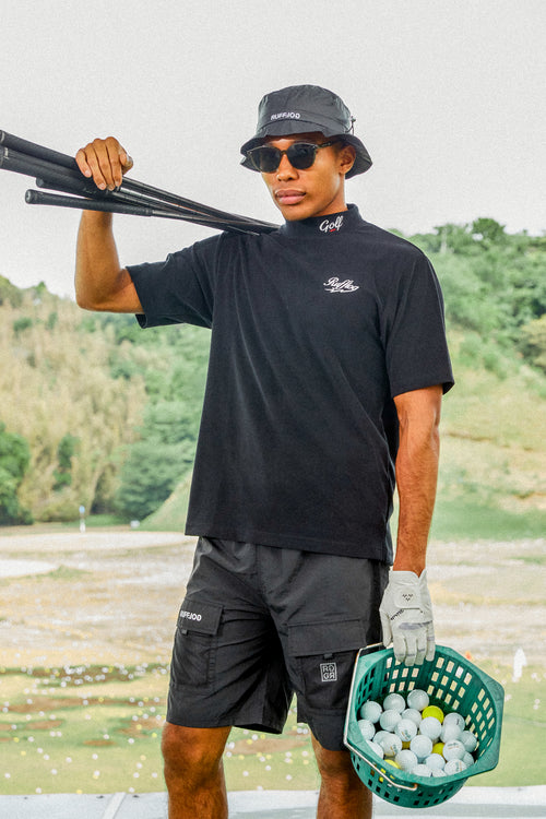 RUFFLOG×ELECTRIC WATERPROOF PACKABLE HAT BLACK