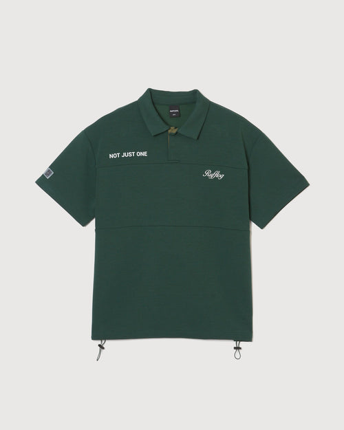 OVER SIZE SQUARE LOGO S/S POLO GREEN
