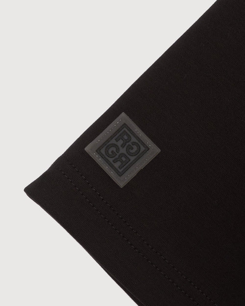 OVER SIZE SQUARE LOGO S/S POLO BLACK