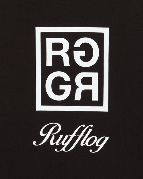 OVER SIZE SQUARE LOGO S/S POLO BLACK