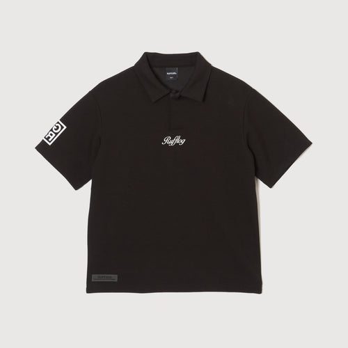 WARM R LOGO S/S POLO BLACK