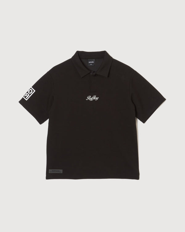 WARM R LOGO S/S POLO BLACK