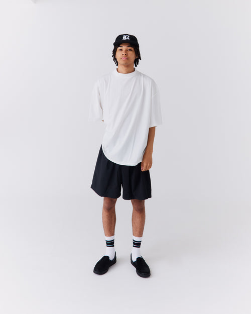 OG Embroidery S/S MOCK NECK WHITE