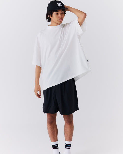 OG Embroidery S/S MOCK NECK WHITE