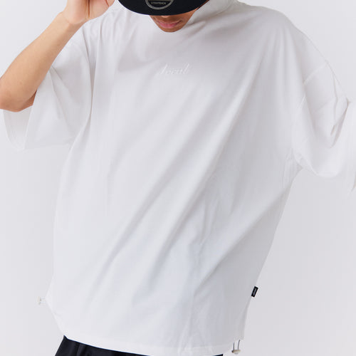 OG Embroidery S/S MOCK NECK WHITE