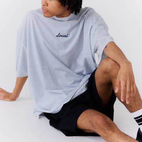 OG Embroidery S/S MOCK NECK WHITE BOARDER