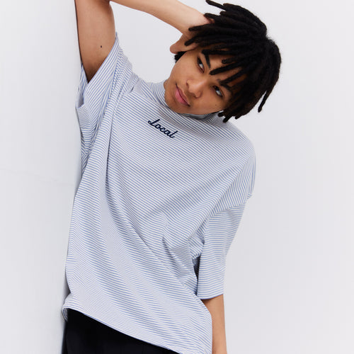 OG Embroidery S/S MOCK NECK WHITE BOARDER