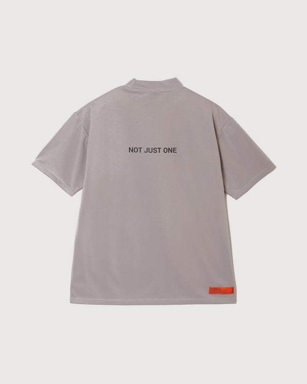 IR RUFF S/S MOCK NECK TEE GREY