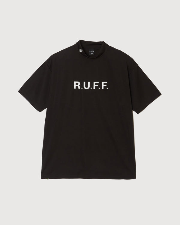 IR RUFF S/S MOCK NECK TEE BLACK