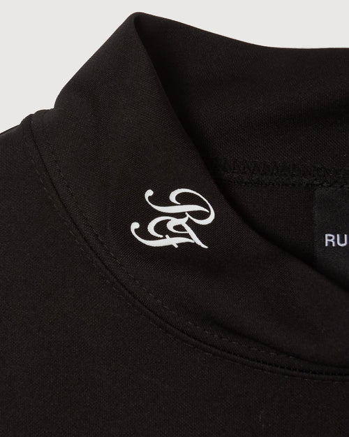 IR RUFF S/S MOCK NECK TEE BLACK