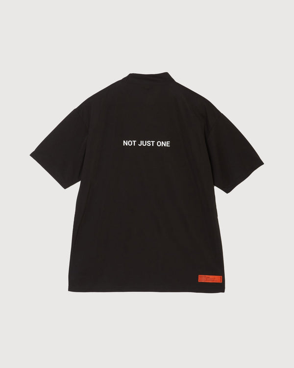 IR RUFF S/S MOCK NECK TEE BLACK