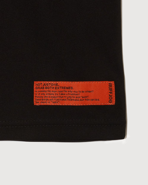 IR RUFF S/S MOCK NECK TEE BLACK