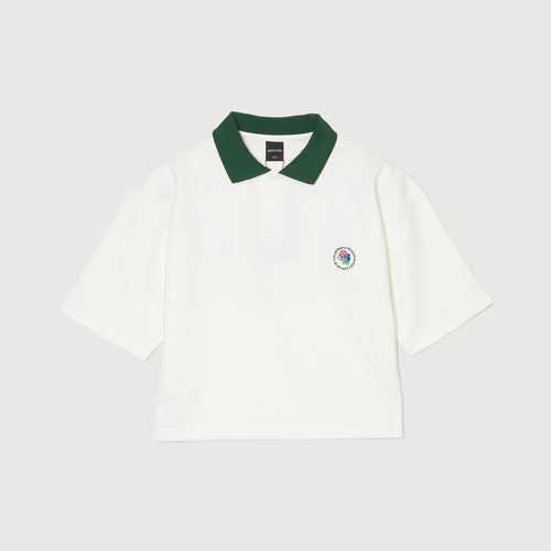 CIRCLE CORECOLOR LOGO SHORT POLO WHITE