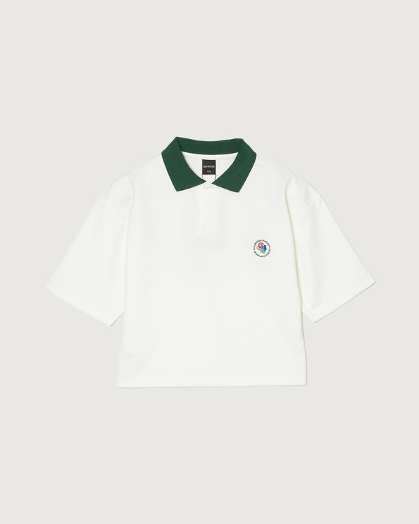 CIRCLE CORECOLOR LOGO SHORT POLO WHITE