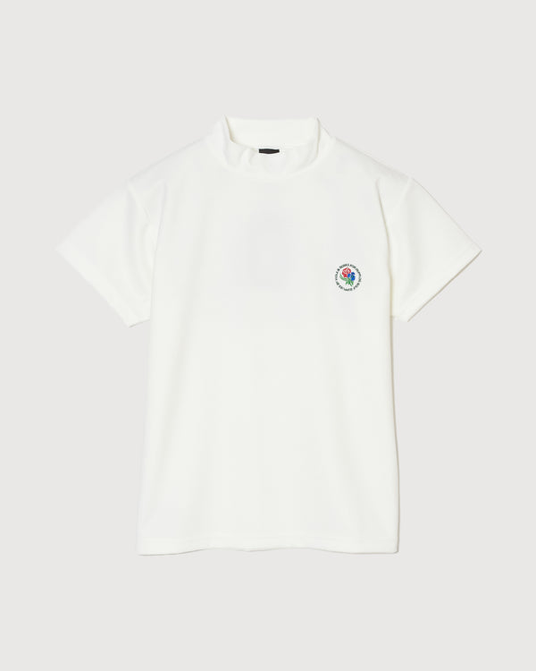 CIRCLE CORECOLOR LOGO S/S MOCK NECK WHITE