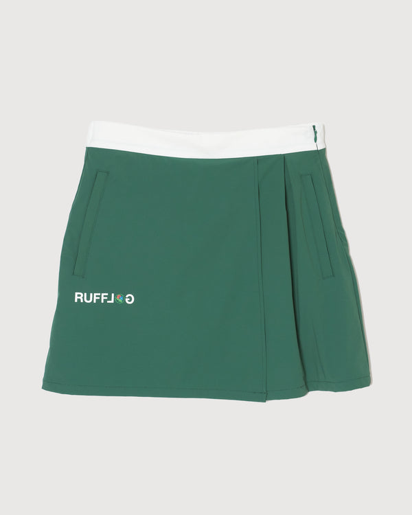 CORECOLOR LOGO WRAP SKIRT GREEN